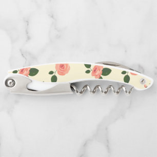 Pretty Pink Roses Pastel Pink Pattern Corkscrew