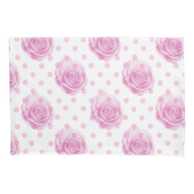 Pretty pink roses pillowcase (Front)
