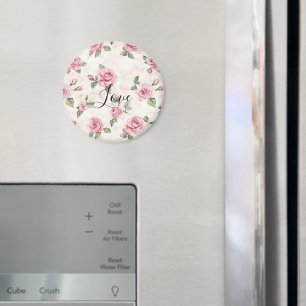 Pretty Pink Roses Romantic Love Magnet