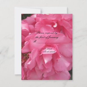 Pretty Pink Roses RSVP Reply Card