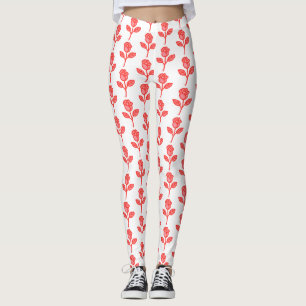 Pretty Pink Roses Trendy Leggings
