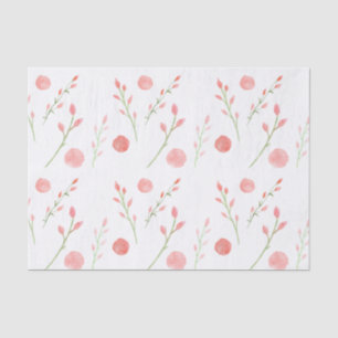 Pretty Pink Roses Watercolor Floral Tissue Paper