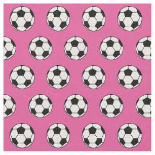 Pretty Pink Soccer Ball Fabric