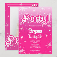 Pretty Pink Sparkle Stars Party Photo