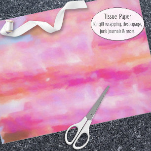 Pretty Pink Squares Abstract Tissue Paper