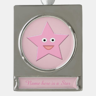 Pretty Pink Star Custom Ornament