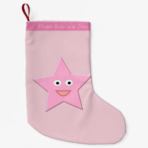 Pretty Pink Star Custom Stocking