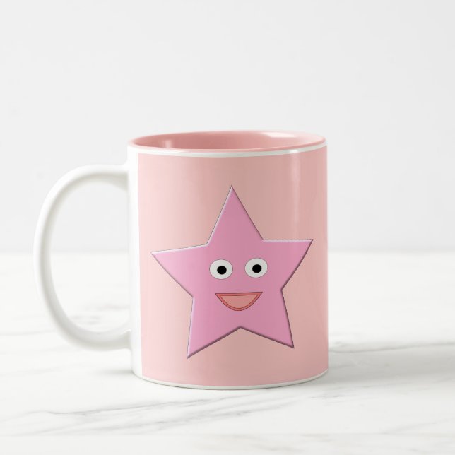 Pretty Pink Star Mug (Left)