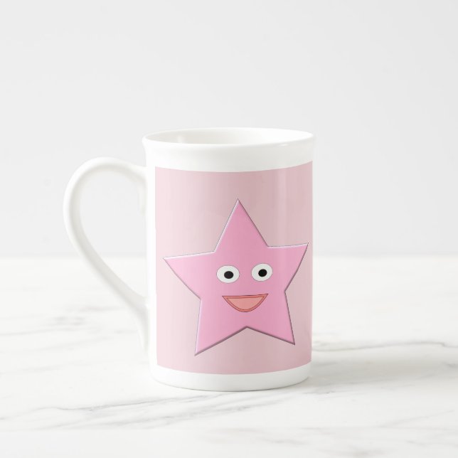 Pretty Pink Star Mug (Left)
