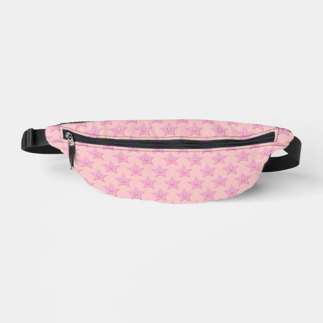 Pretty Pink Star Patterned Bum Bags (Front)