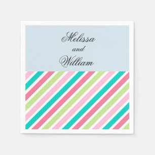 Pretty Pink Stripes Napkin