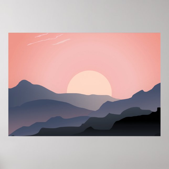 Pretty Pink Sunrise Poster (Front)