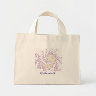 Pretty Pink Swirling Bridesmaid Mini Tote Bag