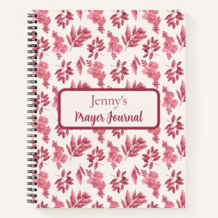 Pretty Pink Toile Pattern Prayer Journal