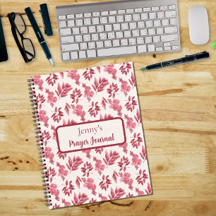 Pretty Pink Toile Pattern Prayer Journal