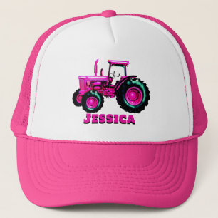 Pretty Pink Tractor Trucker Hat