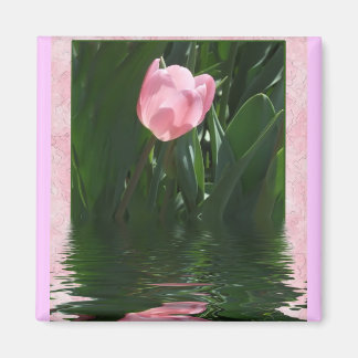 Pretty Pink Tulip Magnet