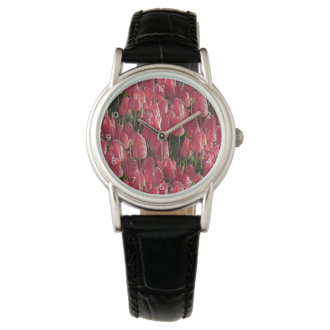 Pretty Pink Tulips Watch (Front)
