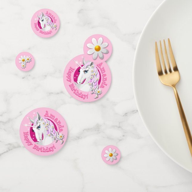 Pretty Pink Unicorn Birthday Confetti (Group)