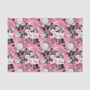 Pretty Pink Vintage Alice Teatime Tissue Paper