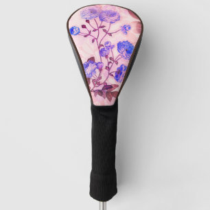 Pretty Pink w/ Purple Floral Print Golf Head Cover