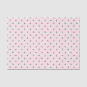 Pretty Pink Watercolor Ditsy Flowers Pattern Tissue Paper