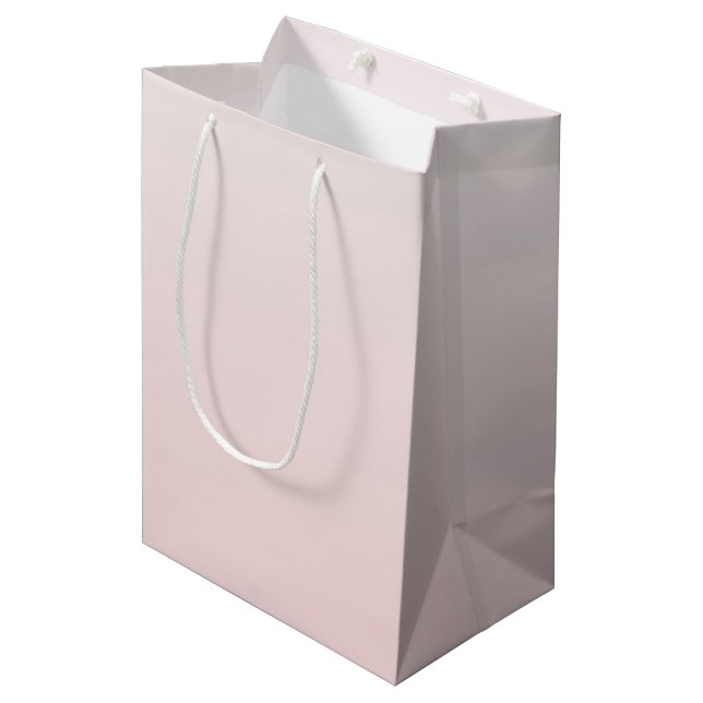 Pretty Pink Wedding Bridal Shower Medium Gift Bag (Front Angled)