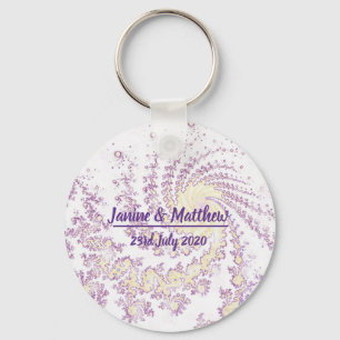 Pretty Pink Wedding Gift Key Ring