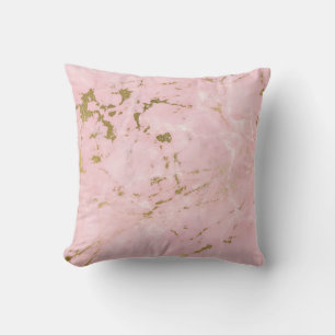 PRETTY PINK WHITE GOLD MARBLE INSPIRED CUSHION
