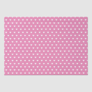 Pretty Pink & White Hearts Custom Tissue Paper