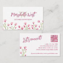 Pretty Pink Wildflowers Feminine Monogram