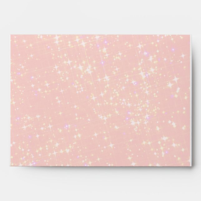 Pretty Pink with White Stars Envelope (Front)