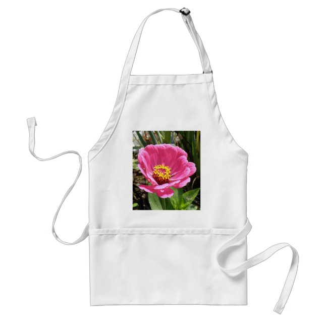 Pretty Pink Zinnia Apron (Front)