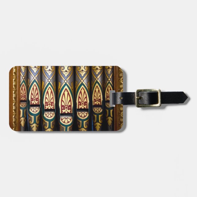 Pretty pipes luggage tag (Front Horizontal)