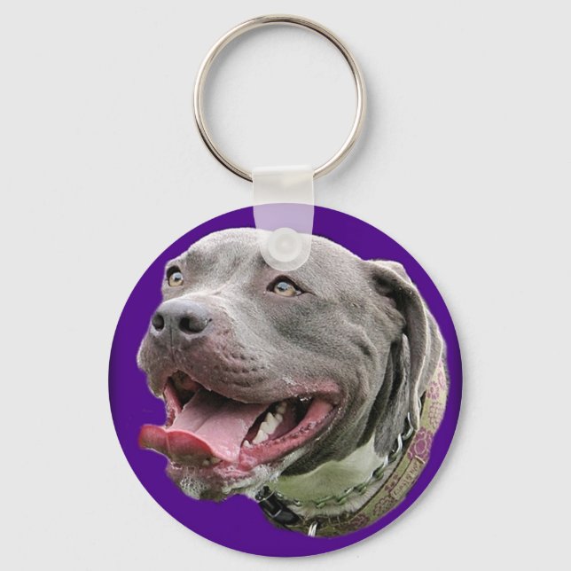 Pretty Pit in Purple Key Ring (Front)