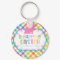 Pretty Plaid Happy Easter Personalised sticker