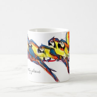 Pretty please macaw parrots coffee mug