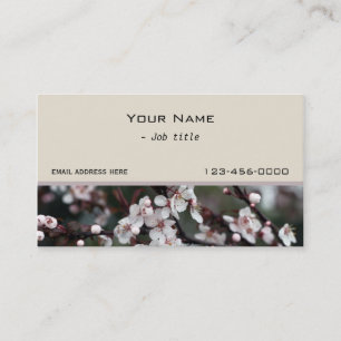 pretty plum flowers contemporary business card