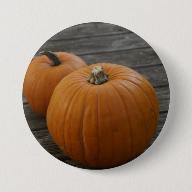 Pretty Plump Pumpkins 7.5 Cm Round Badge (Front)