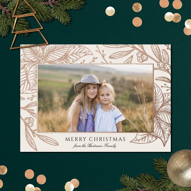 Pretty Poinsettia Floral Frame Horizontal Photo   (Creator Uploaded)