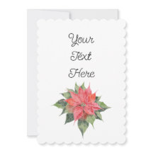 Pretty Poinsettia Invitation Card