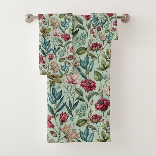 Pretty Poison Petals Bath Towel Set (Insitu)