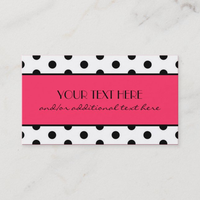 Pretty Polka Dots Business Card (Front)