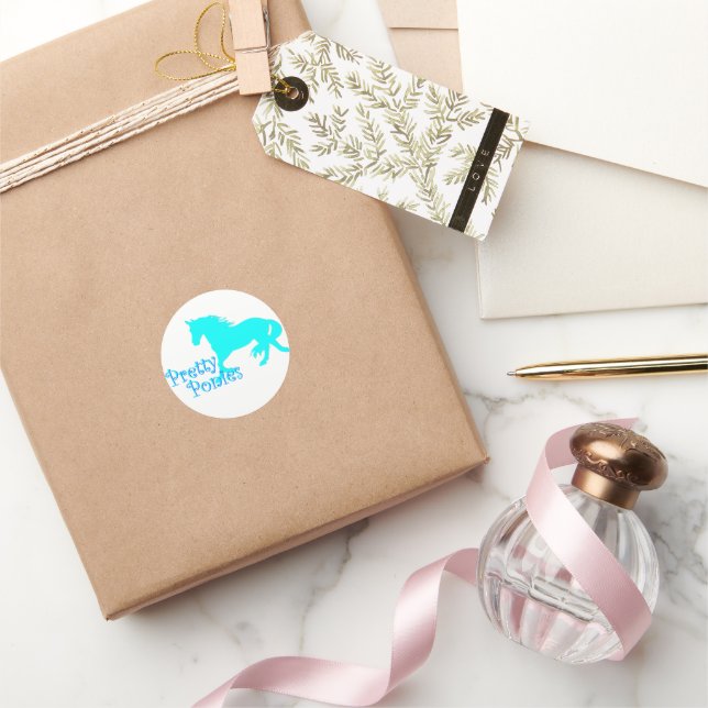 Pretty Ponies Official Classic Round Sticker (Gifting)