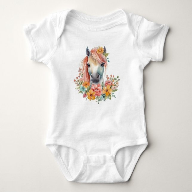 Pretty Pony #2 Baby Bodysuit (Front)