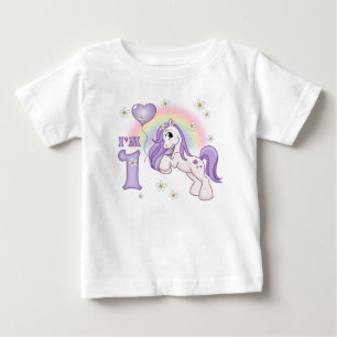 Pretty Pony First Birthday Baby T-Shirt