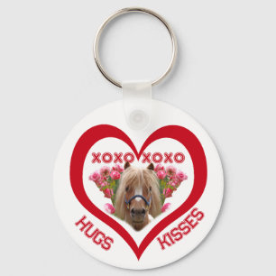 Pretty Pony in Red Valentine's Day Key Ring
