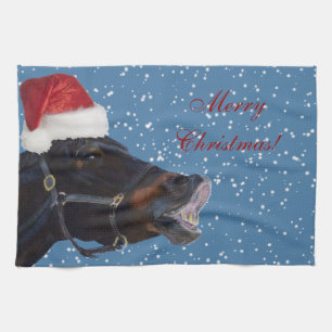 Pretty Pony Merry Christmas Kitchen Towels