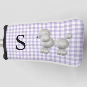 Pretty Poodle with Monogram Putter Cover