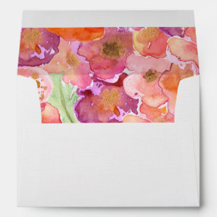 Pretty Poppies Watercolor Envelopes